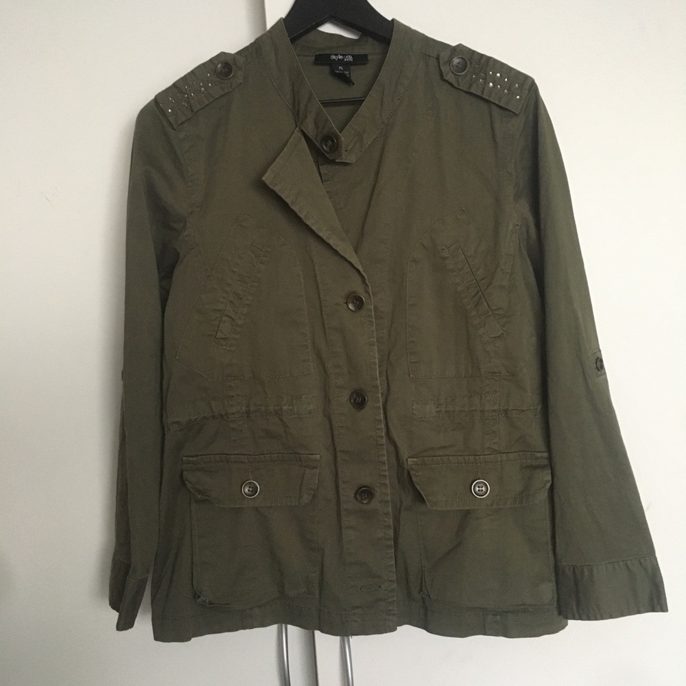Petite large military jacket